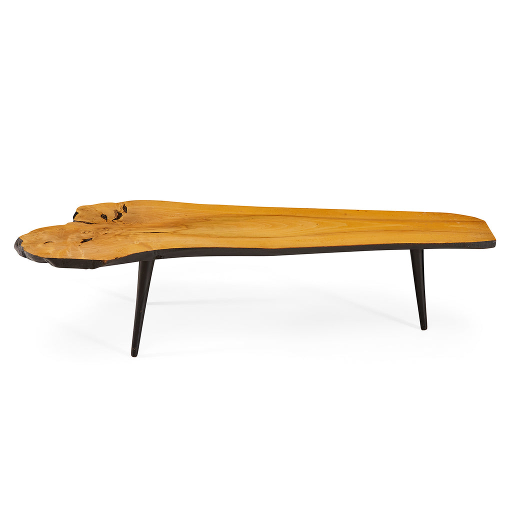 Wood Flat Slab Coffee Table