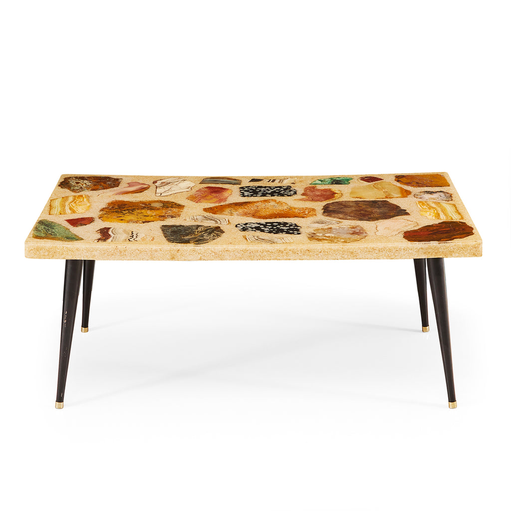 Resin Rectangle Coffee Table - Natural