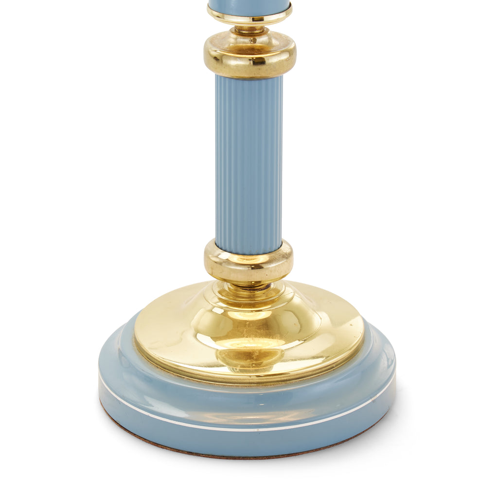 Vintage Blue and Gold Tin Tole Lamp