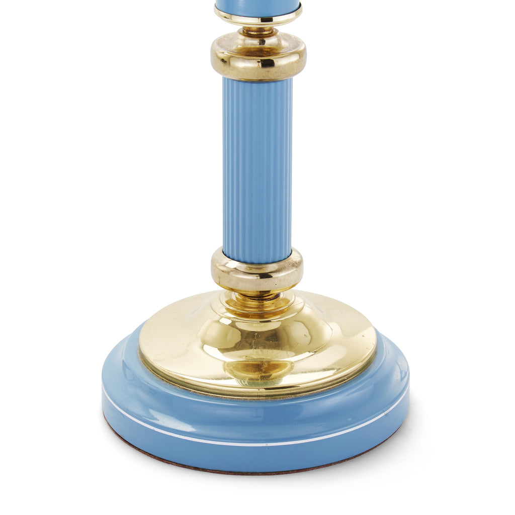 Vintage Blue and Gold Tin Tole Lamp