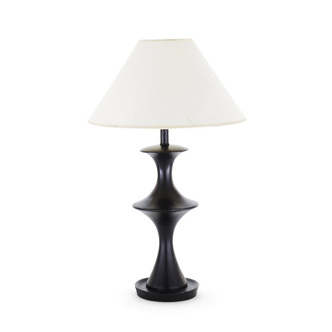 Black Wavy Tiered Table Lamp