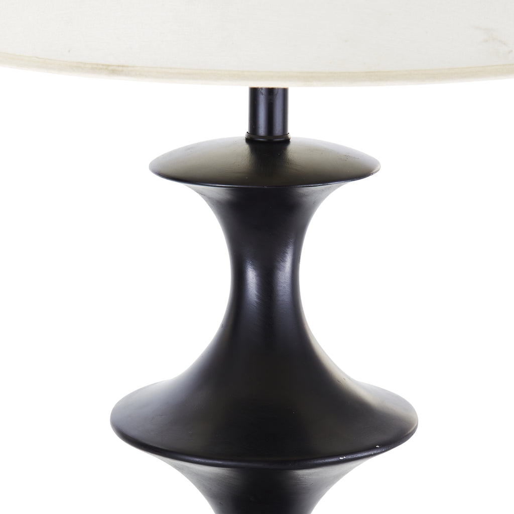 Black Wavy Tiered Table Lamp