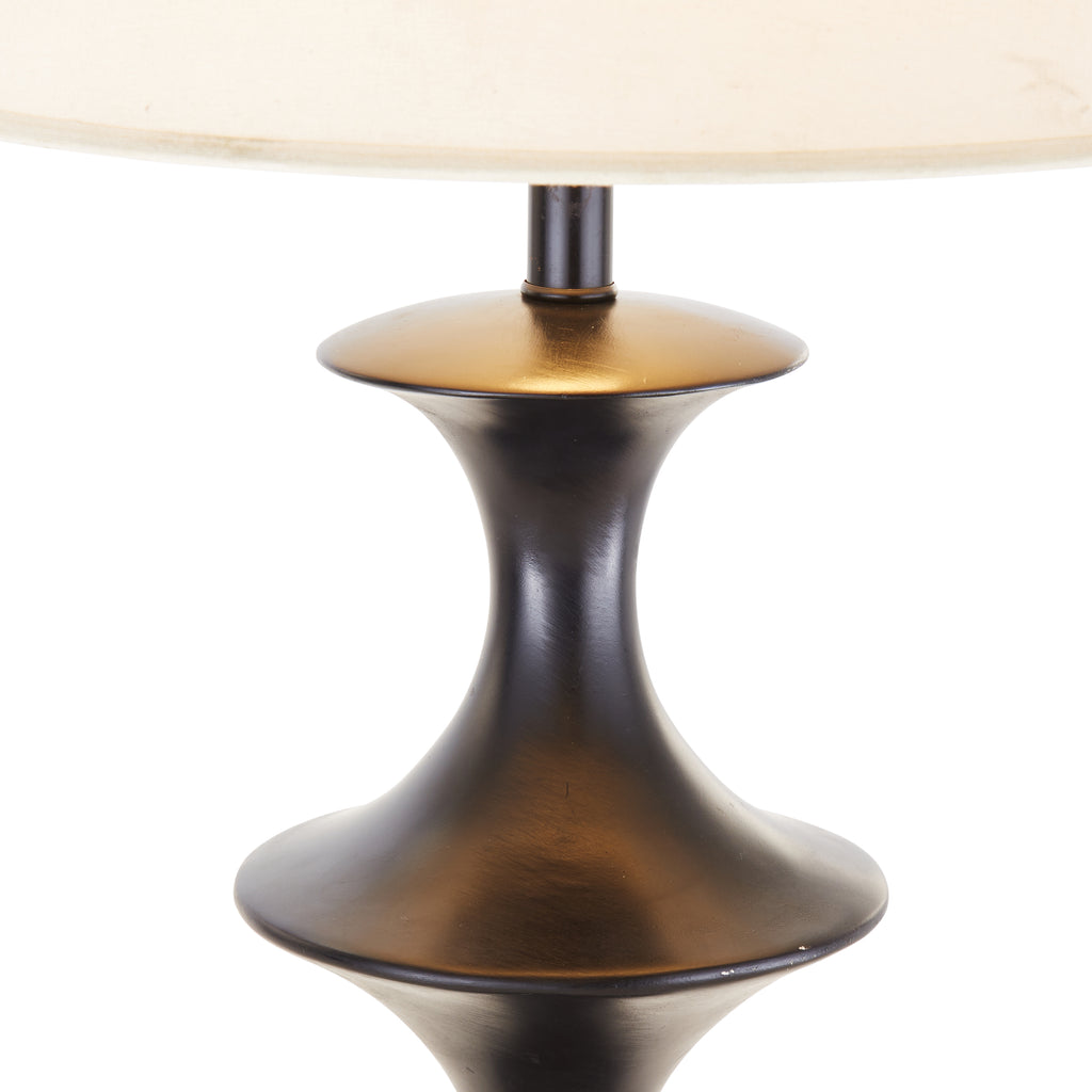 Black Wavy Tiered Table Lamp