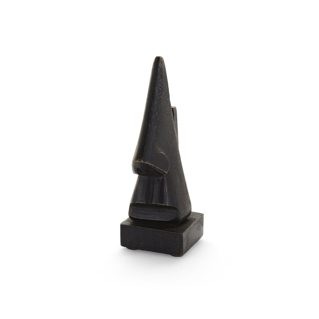 Black Wooden Nose Sculpture