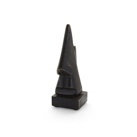Black Wooden Nose Sculpture