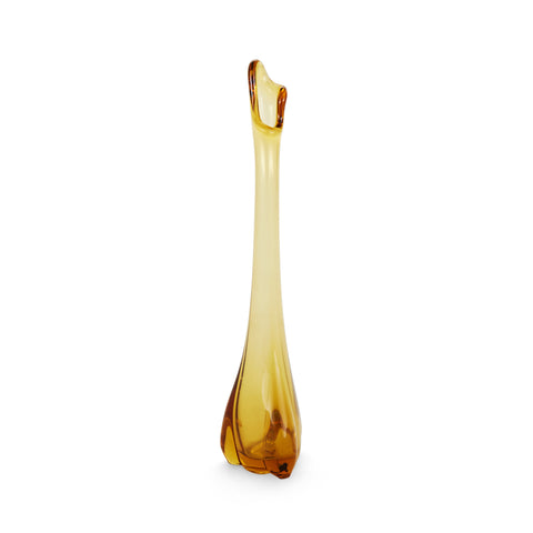 Small Amber Glass Vase