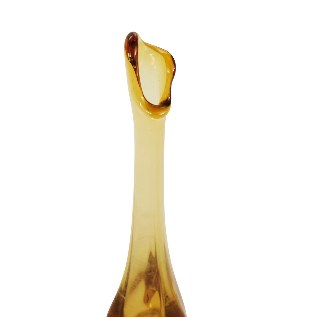 Small Amber Glass Vase