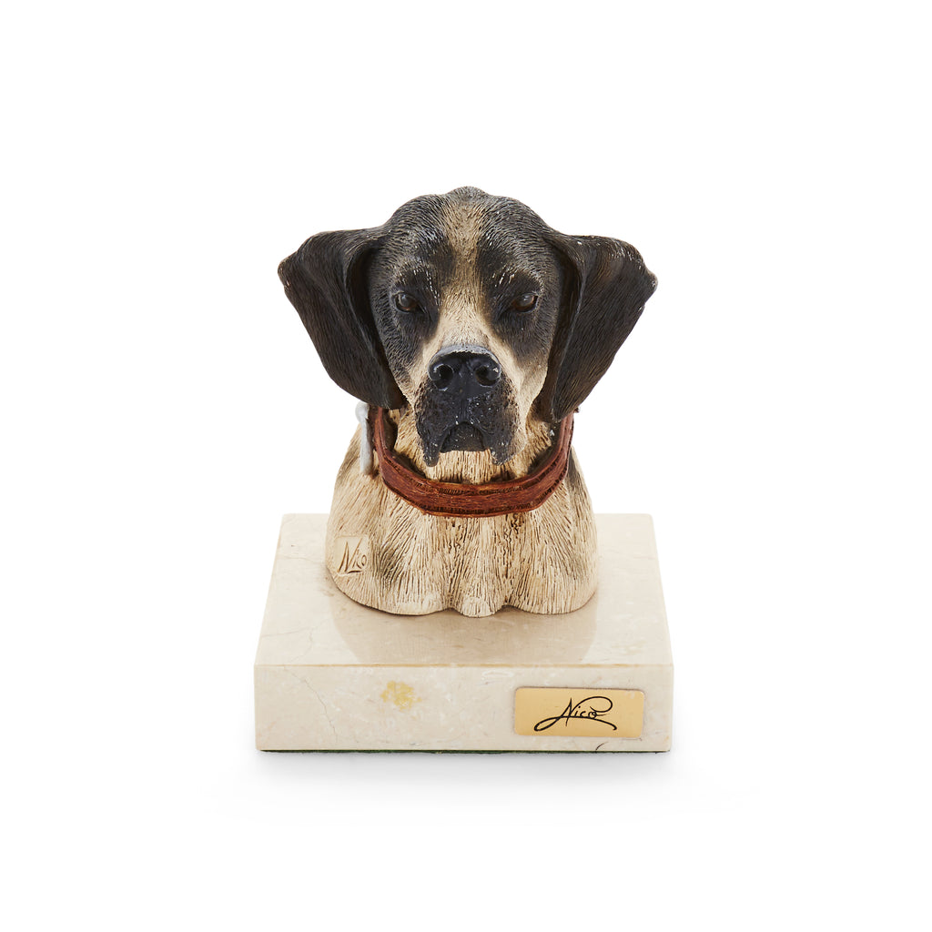 Black & White Dog with Collar Bust