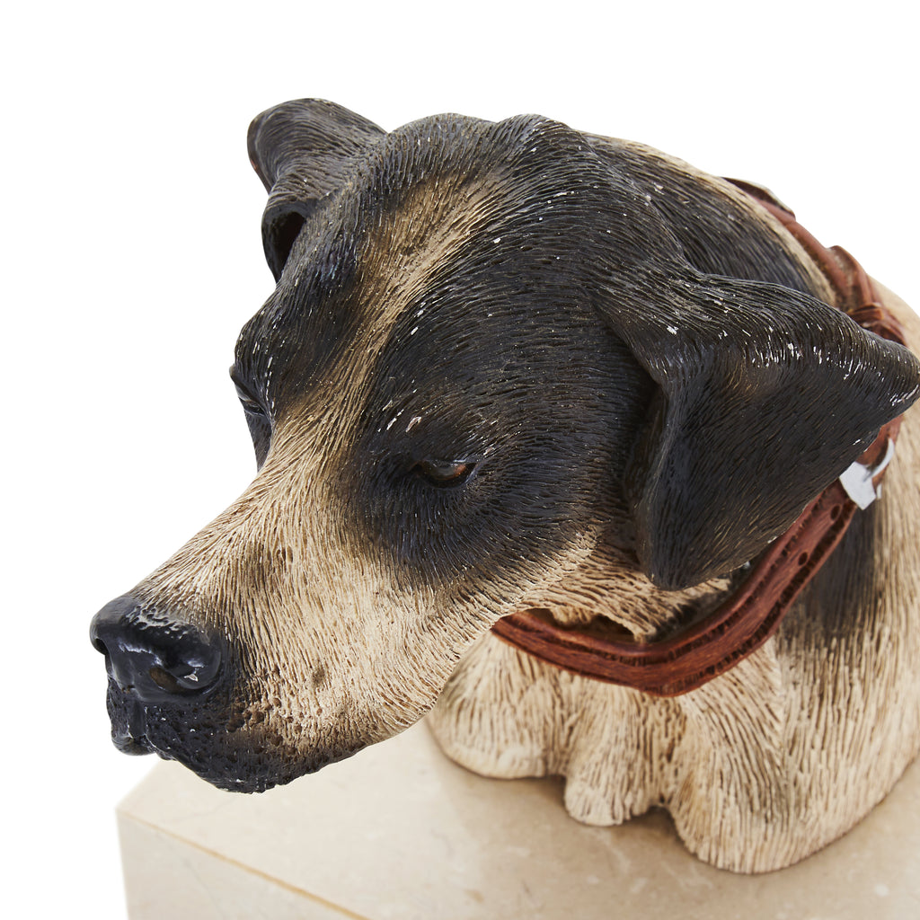 Black & White Dog with Collar Bust