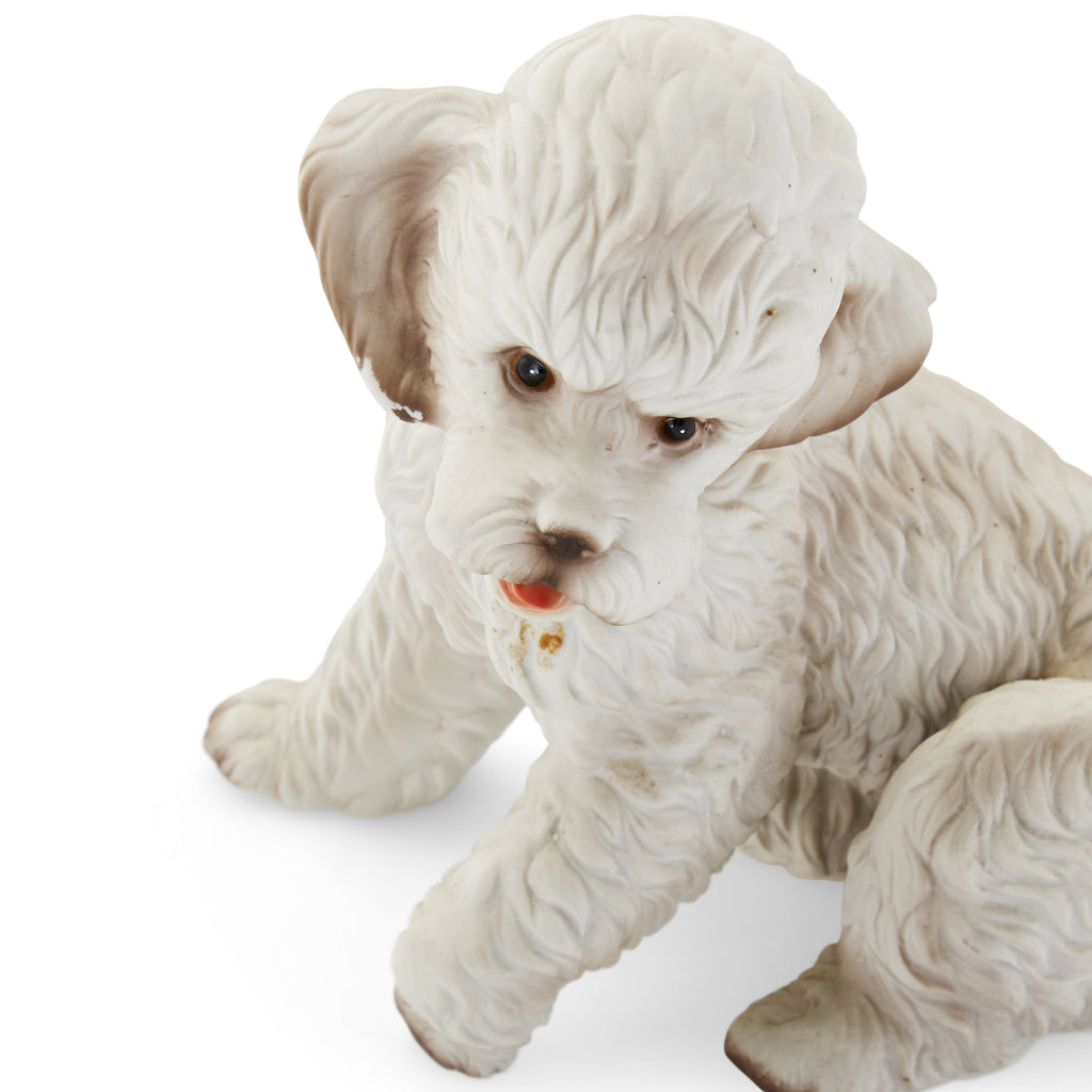 White Ceramic Dog Statue