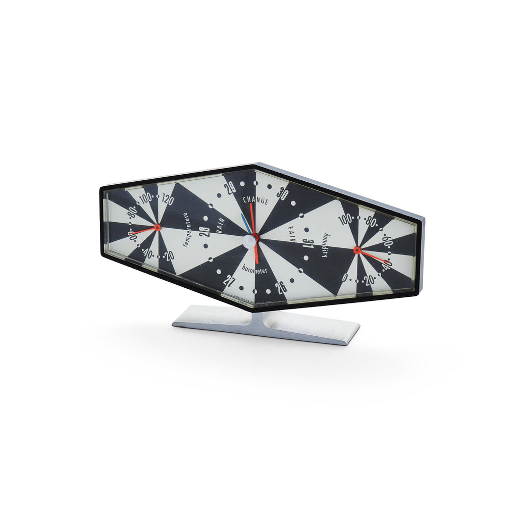 Black and White Mod Weather Station Thermometer