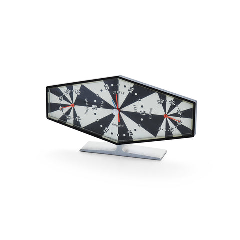 Black and White Mod Weather Station Thermometer