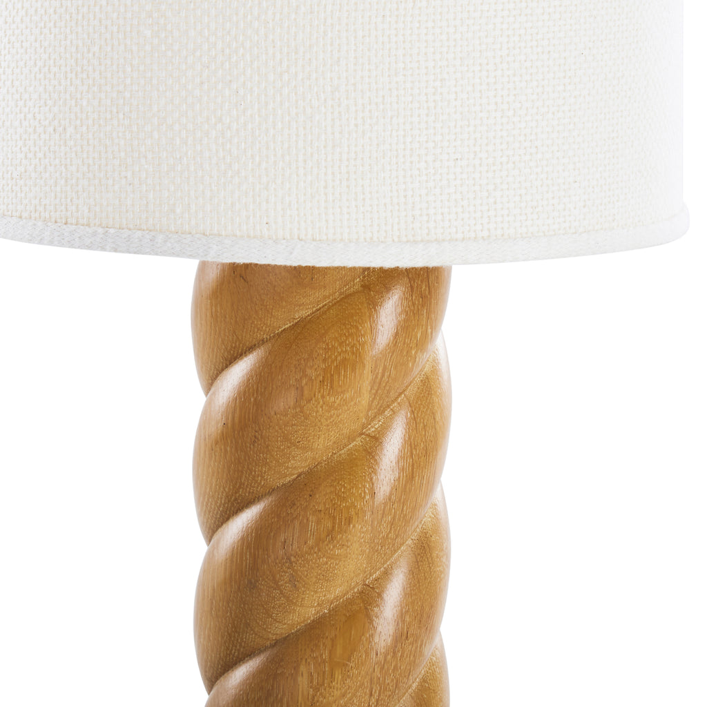 Spiral Wood Rope Table Lamp