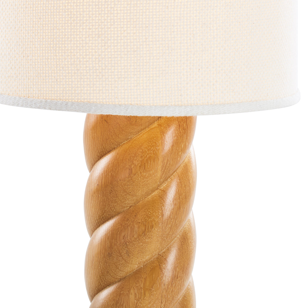 Spiral Wood Rope Table Lamp