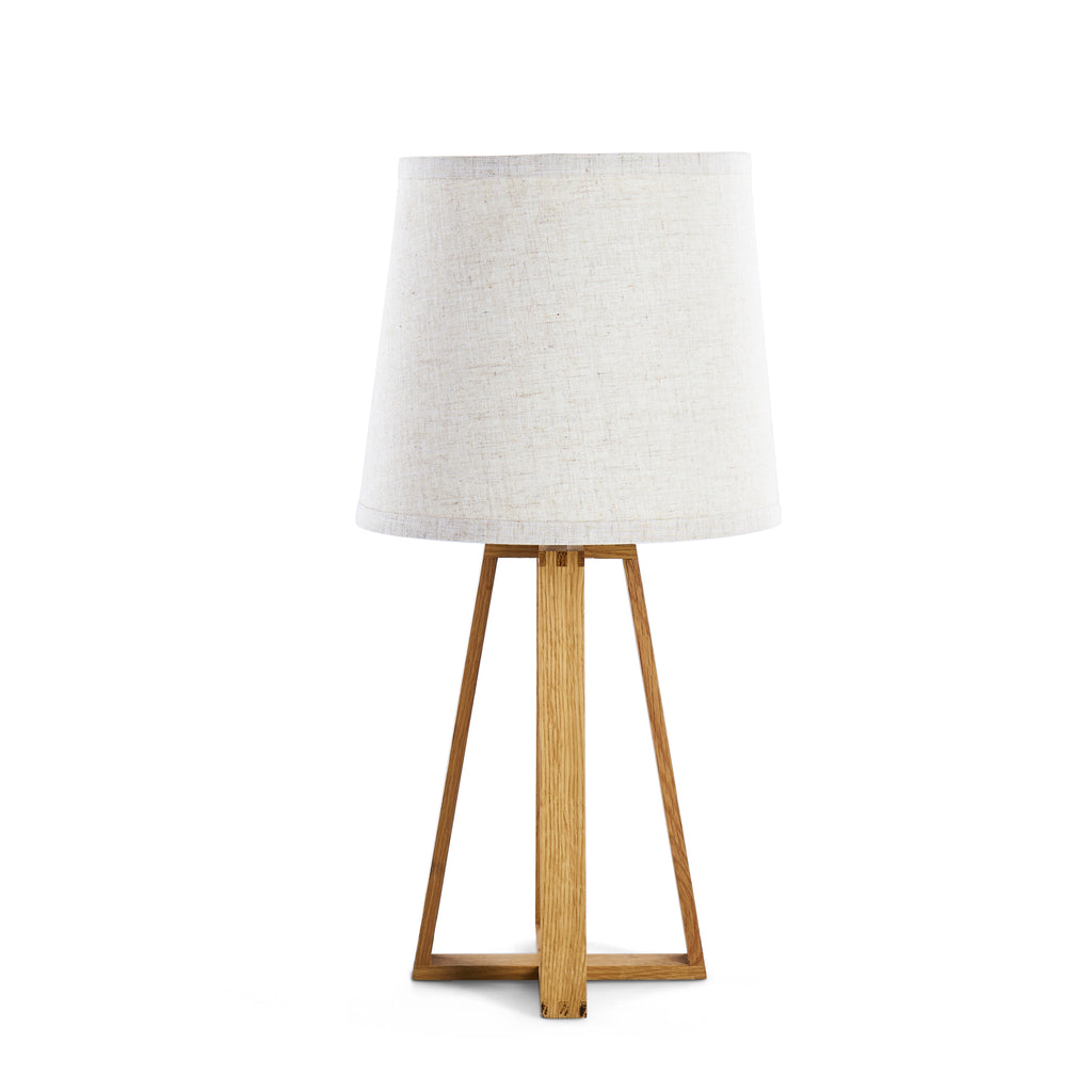 Wood Pyramid Frame Table Lamp