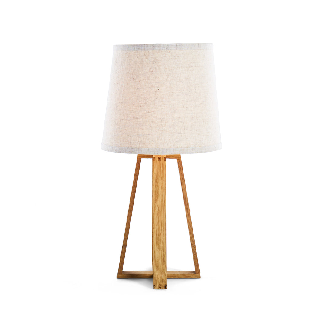Wood Pyramid Frame Table Lamp