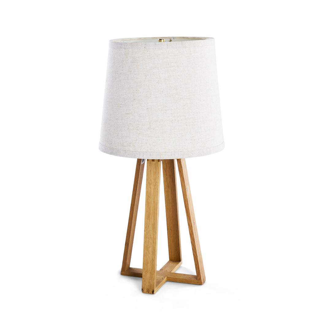 Wood Pyramid Frame Table Lamp