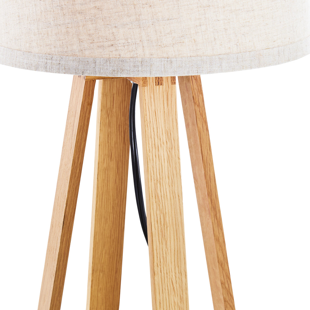 Wood Pyramid Frame Table Lamp