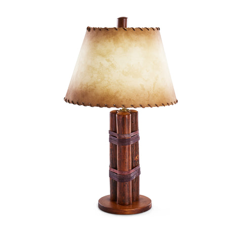 Hickory Cabin Log Table Lamp