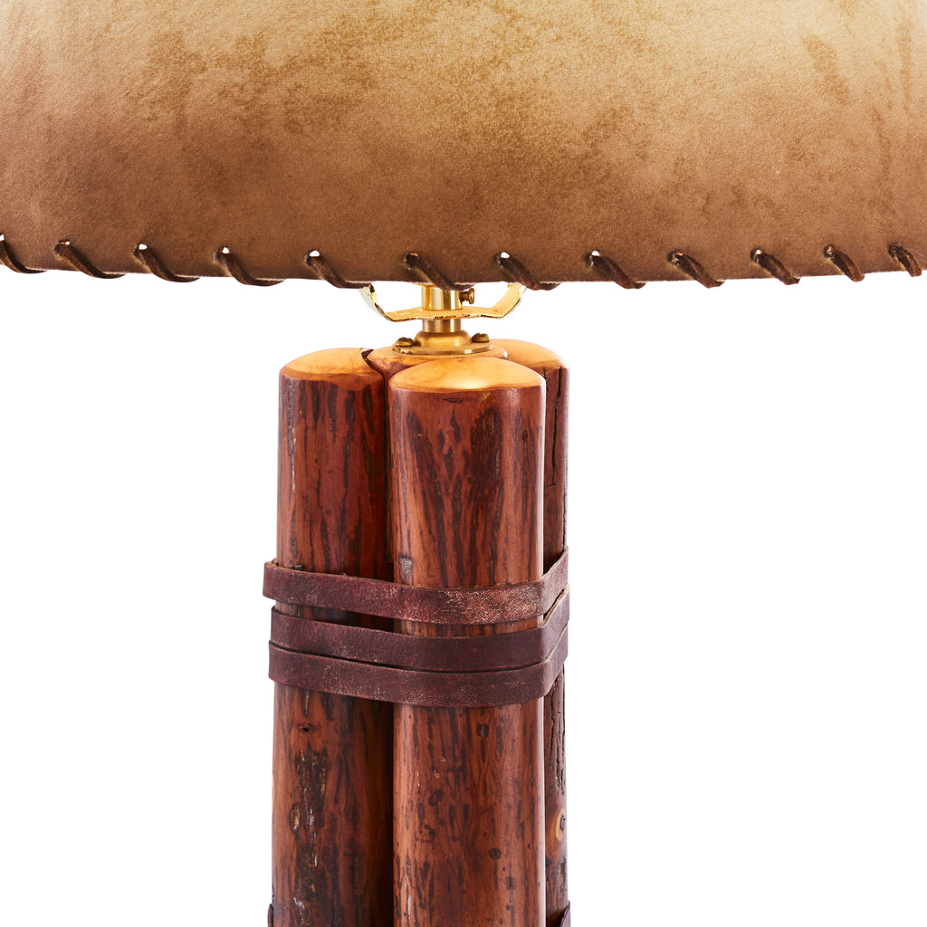 Hickory Cabin Log Table Lamp