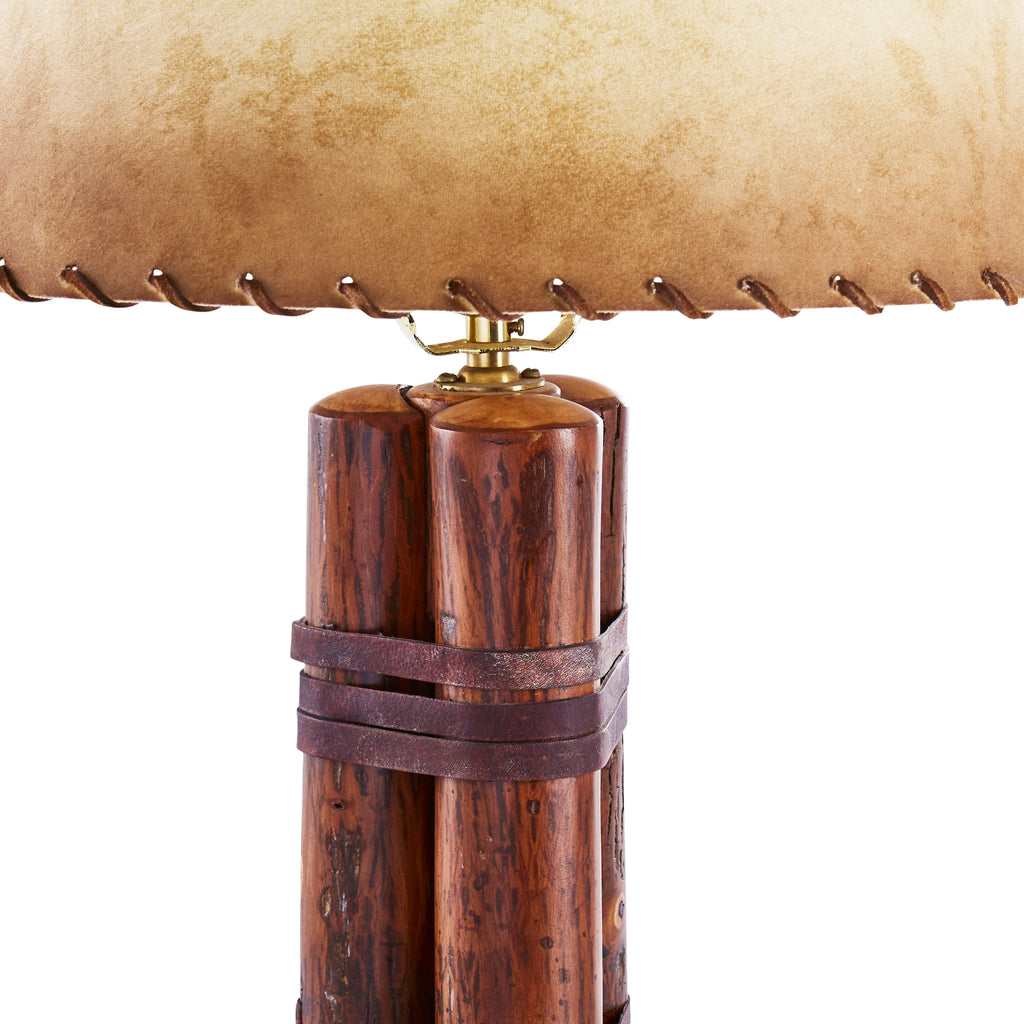 Hickory Cabin Log Table Lamp