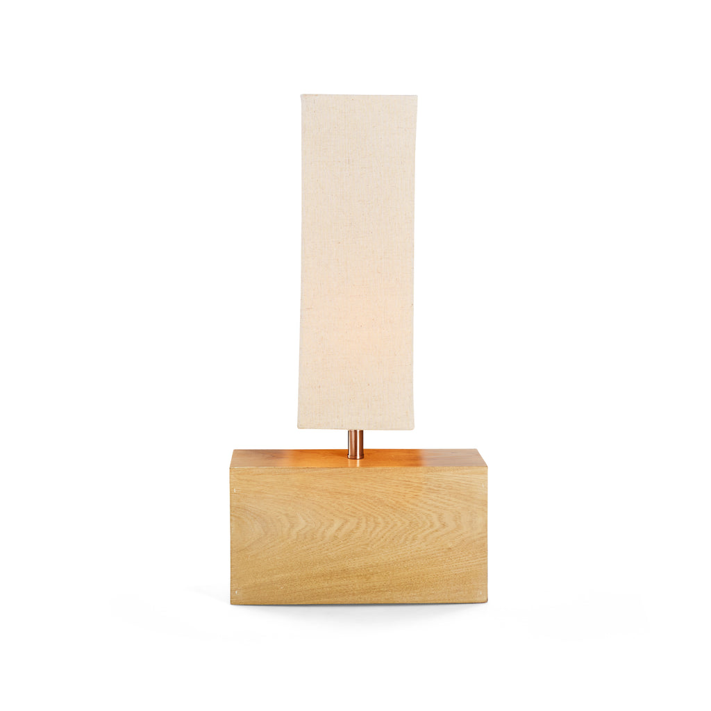 Wood Block Table Lamp