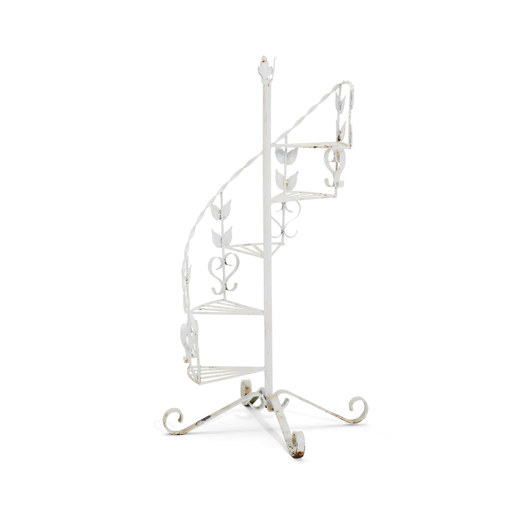 White Wrought Iron Plant Stand