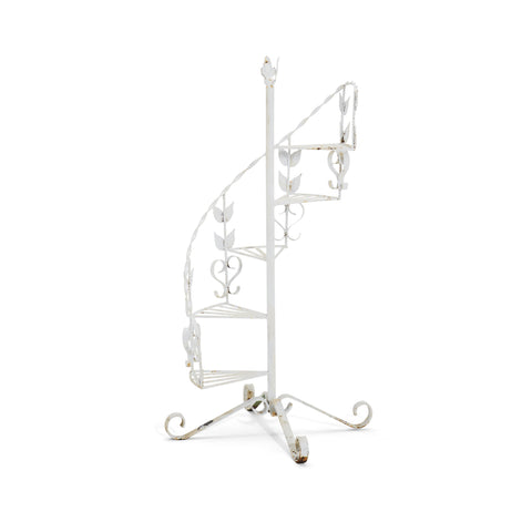 White Wrought Iron Plant Stand