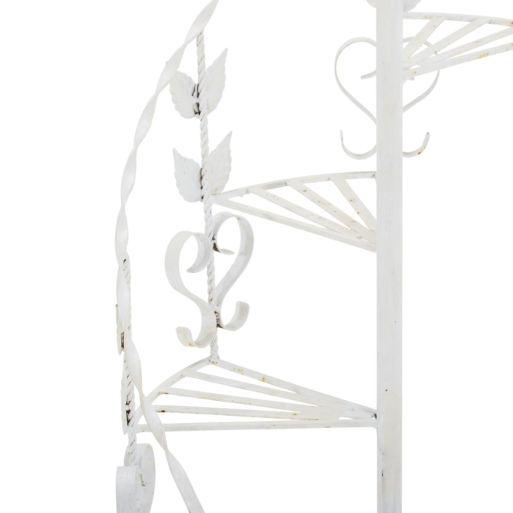 White Wrought Iron Plant Stand