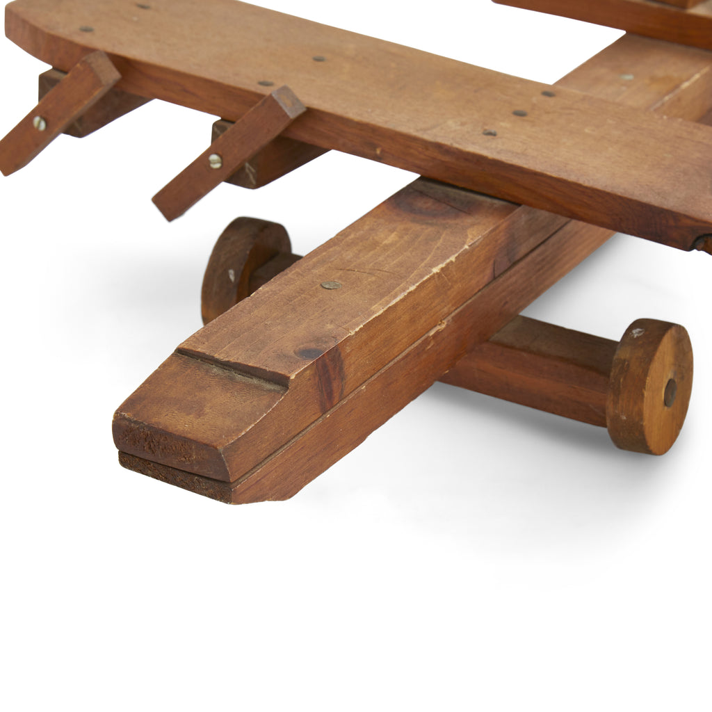 Wooden Folk Art Airplane Toy