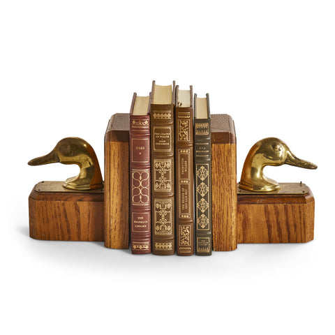 Brass Duck Head Bookend