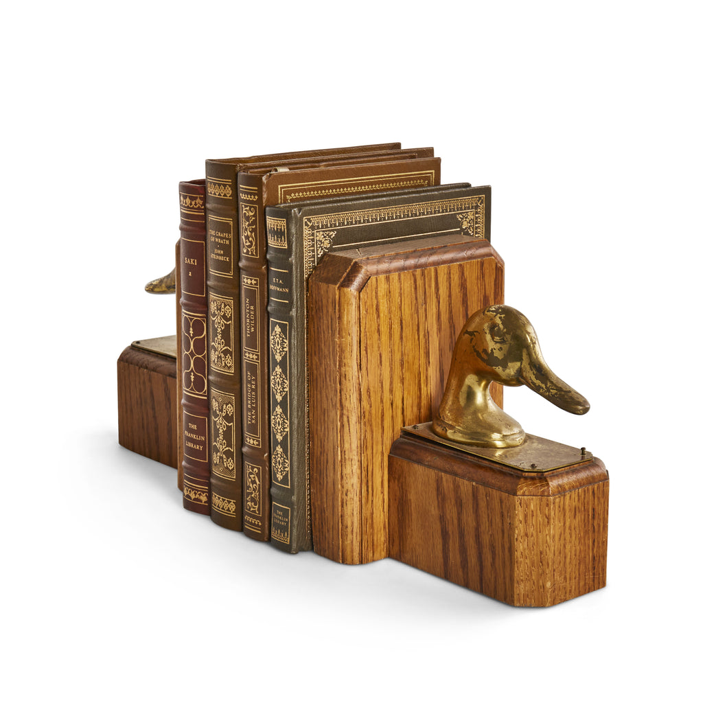 Brass Duck Head Bookend