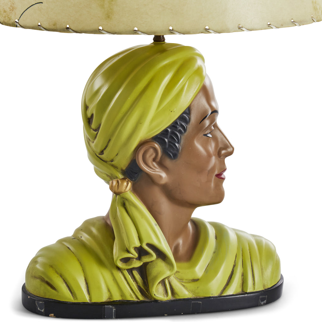 Green Headdress Man Table Lamp