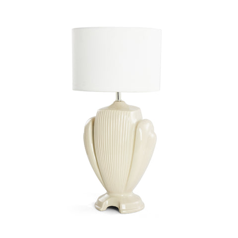 Tan Art Deco Table Lamp