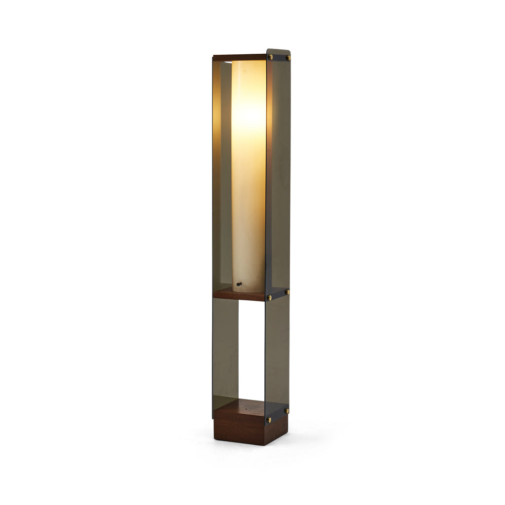 Smoked Acrylic Pillar Floor Lamp