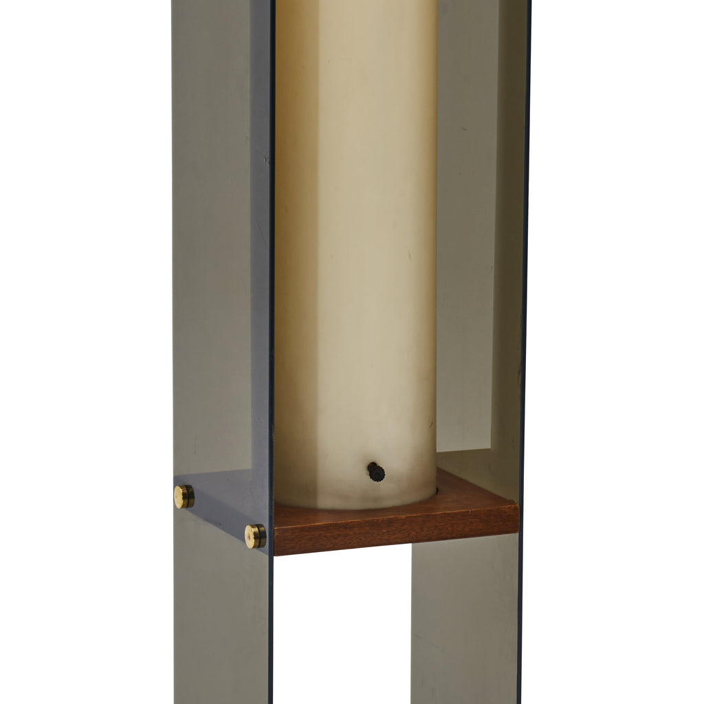 Smoked Acrylic Pillar Floor Lamp