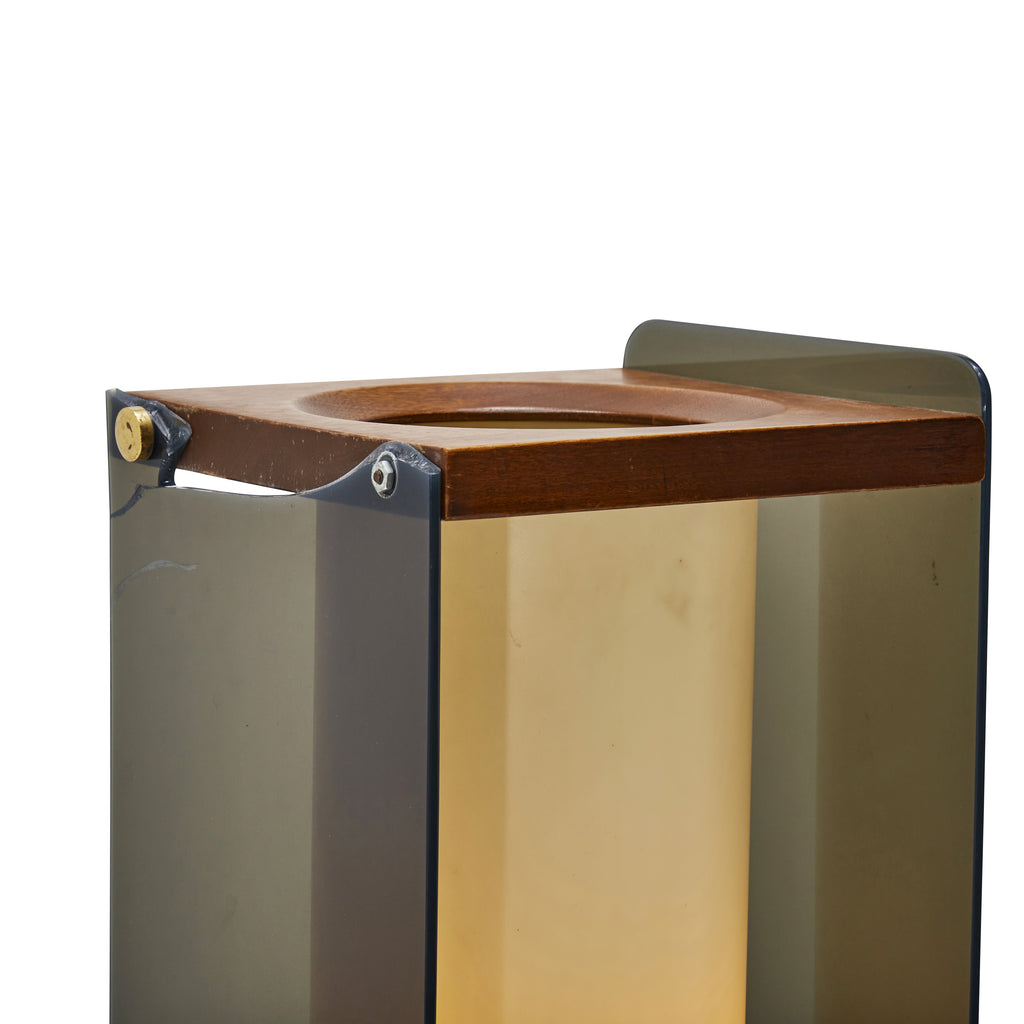 Smoked Acrylic Pillar Floor Lamp