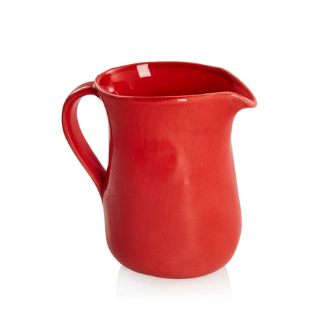 Red Ceramic Pitcher
