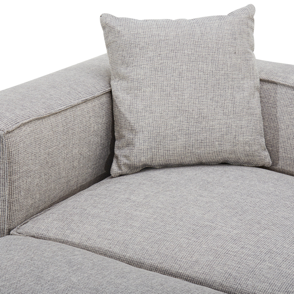 Large Grey 4 Piece Sectional Couch with Ottoman & Pillows