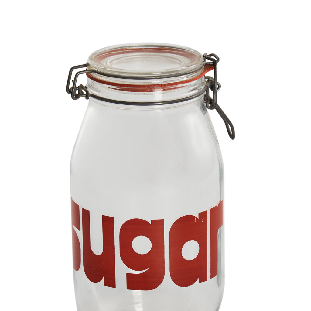 Vintage Glass Sugar Jar