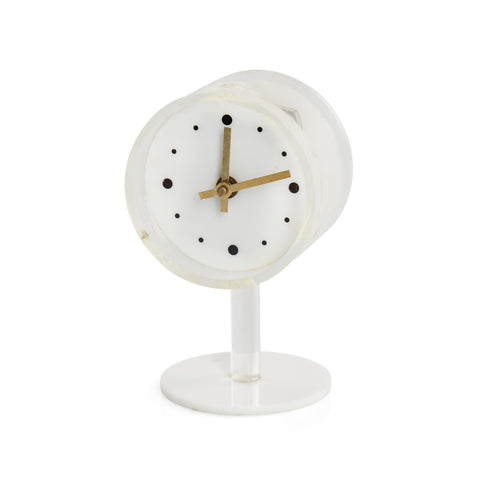 Clear Lucite Minimalist Desk Clock