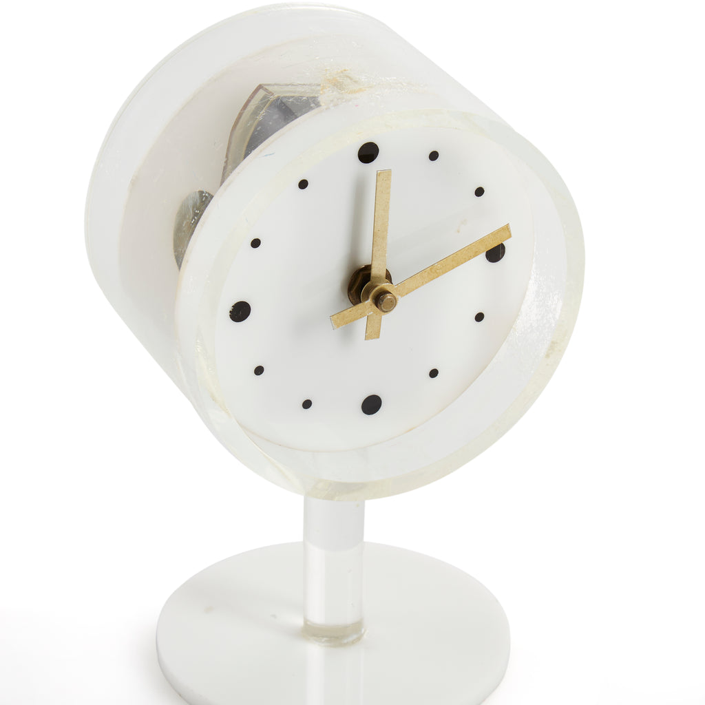 Clear Lucite Minimalist Desk Clock