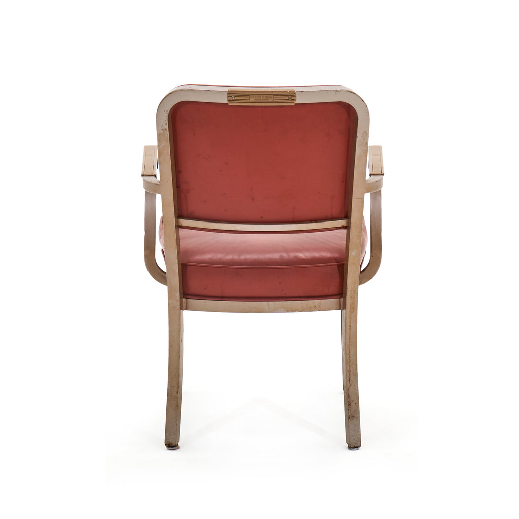 Red Vinyl Vintage Arm Chair