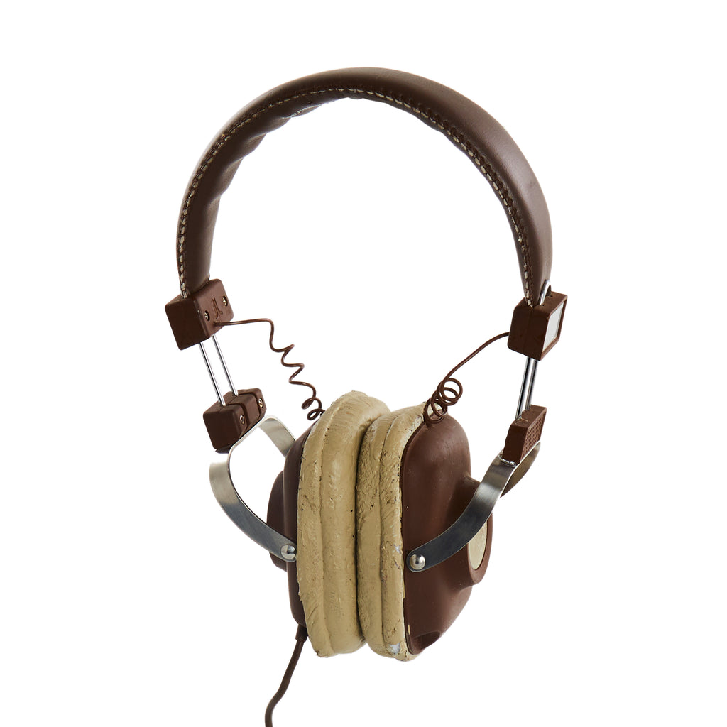 Brown Vintage Over-Ear Headphones