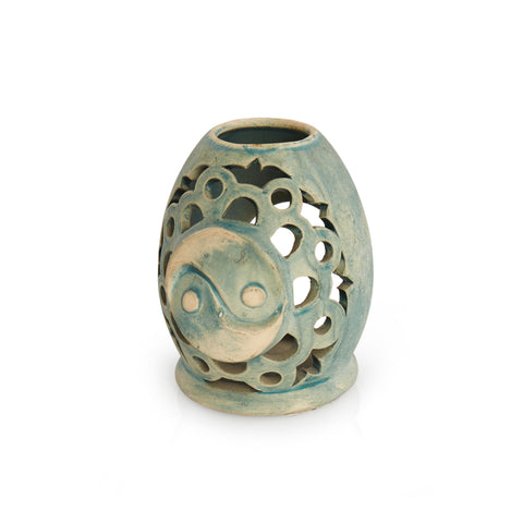 Ceramic Yin Yang Tea Light Holder (A+D)