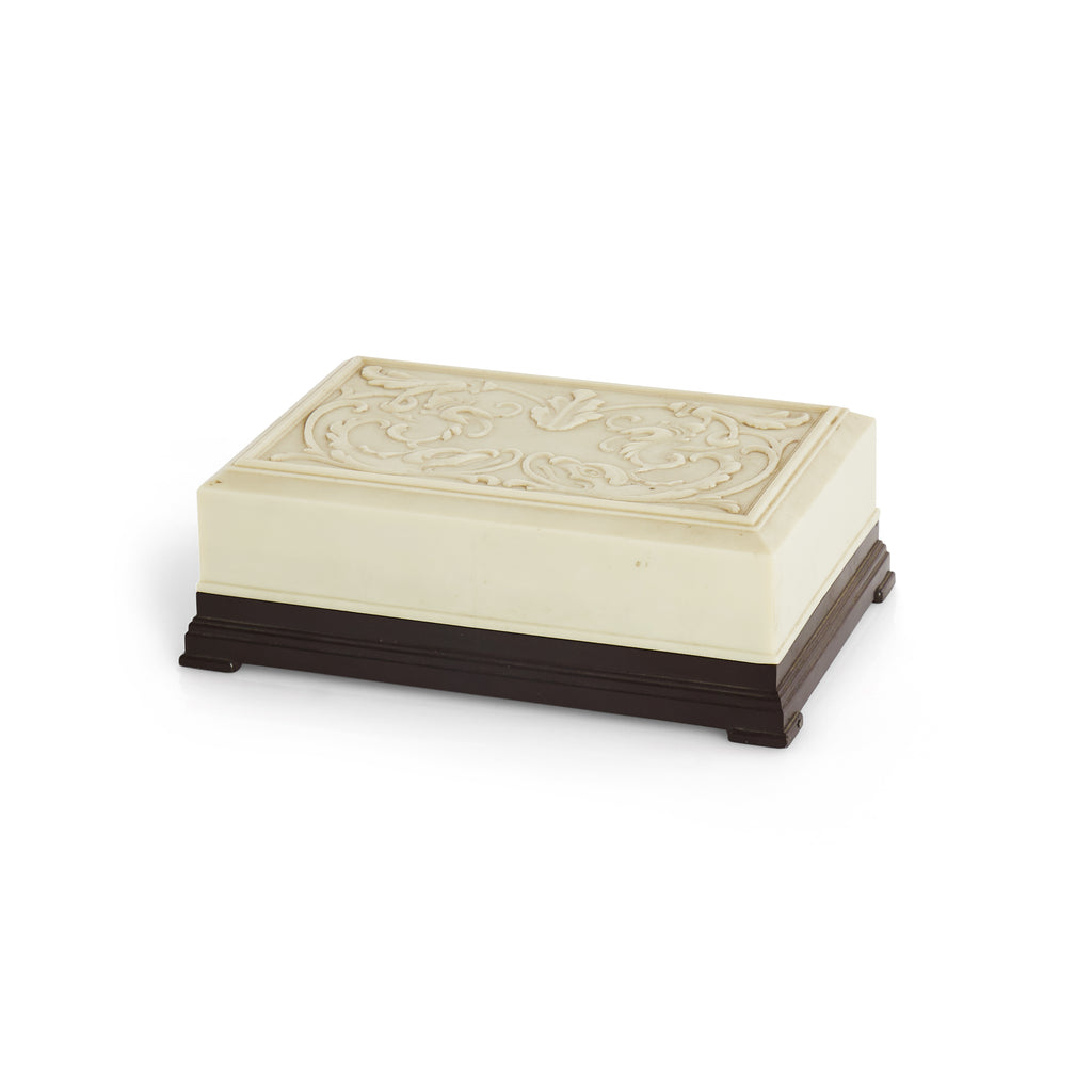 Beige and Wood Box