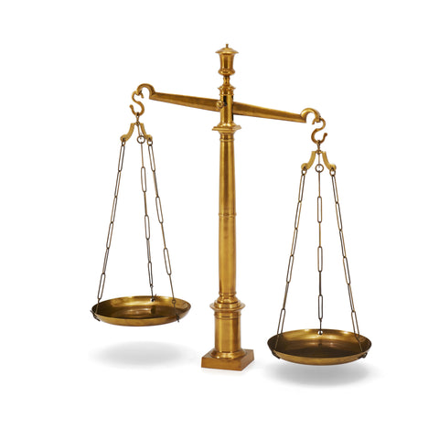 Brass Library Balancing Scales