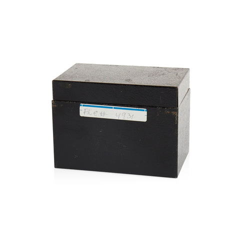 Black Index Card File Box