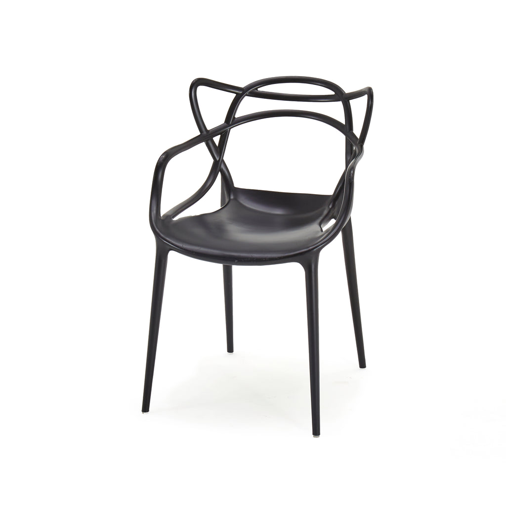 Black Modern Kartell Geometric Dining Chair