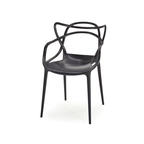 Black Modern Kartell Geometric Dining Chair